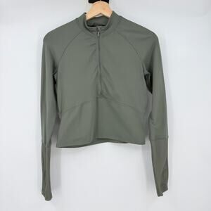 Lululemon | It's Rulu Long Sleeve Half Zip in Willow Leaf Green Running S